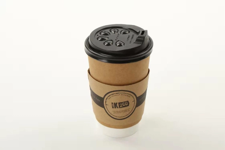 Disposable Hot/Cold Drinking Paper Cup Sleeve with Logo Printing