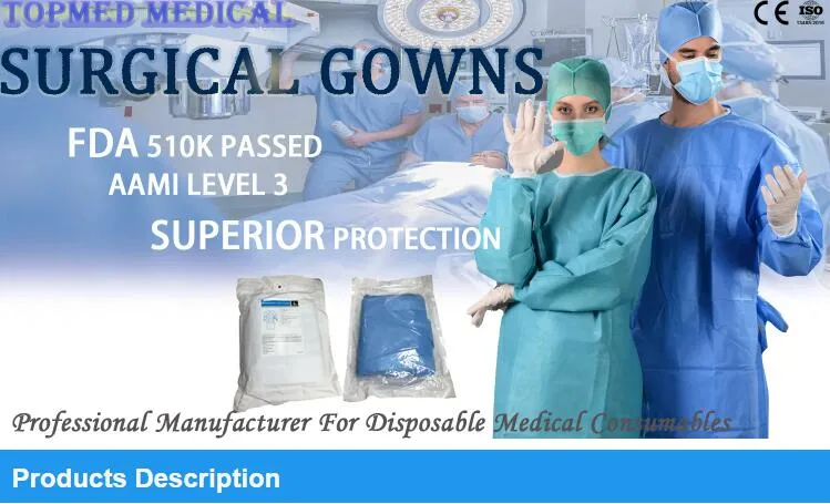 Disposable SMS SMMS Sterile Hospital Opertion Gown Surgical Gowns