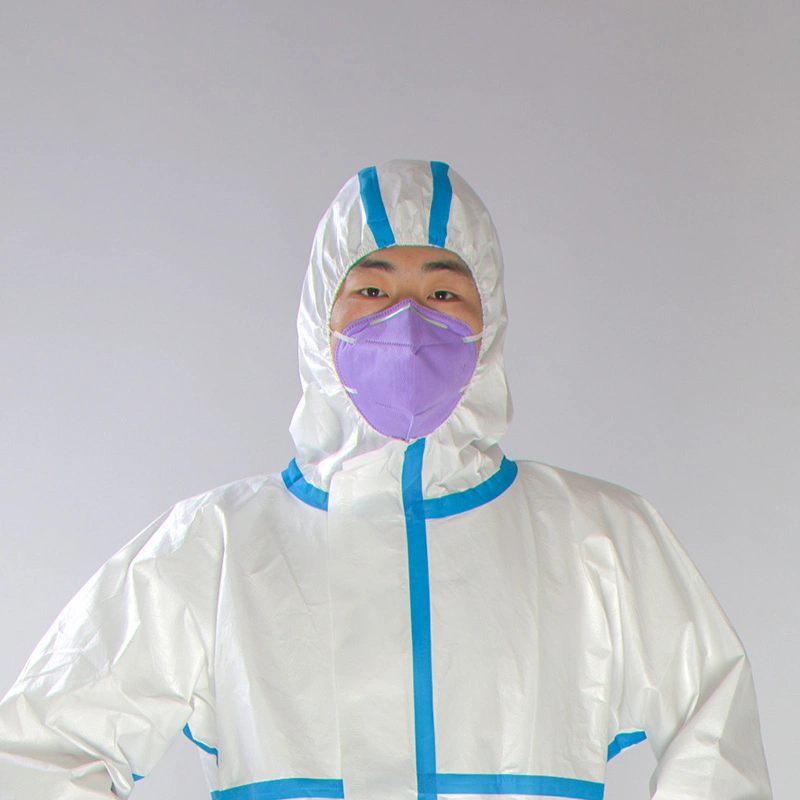Disposable Coverall Manufacturers En14126 Safety Body Protection Suit Medical Protective Clothes