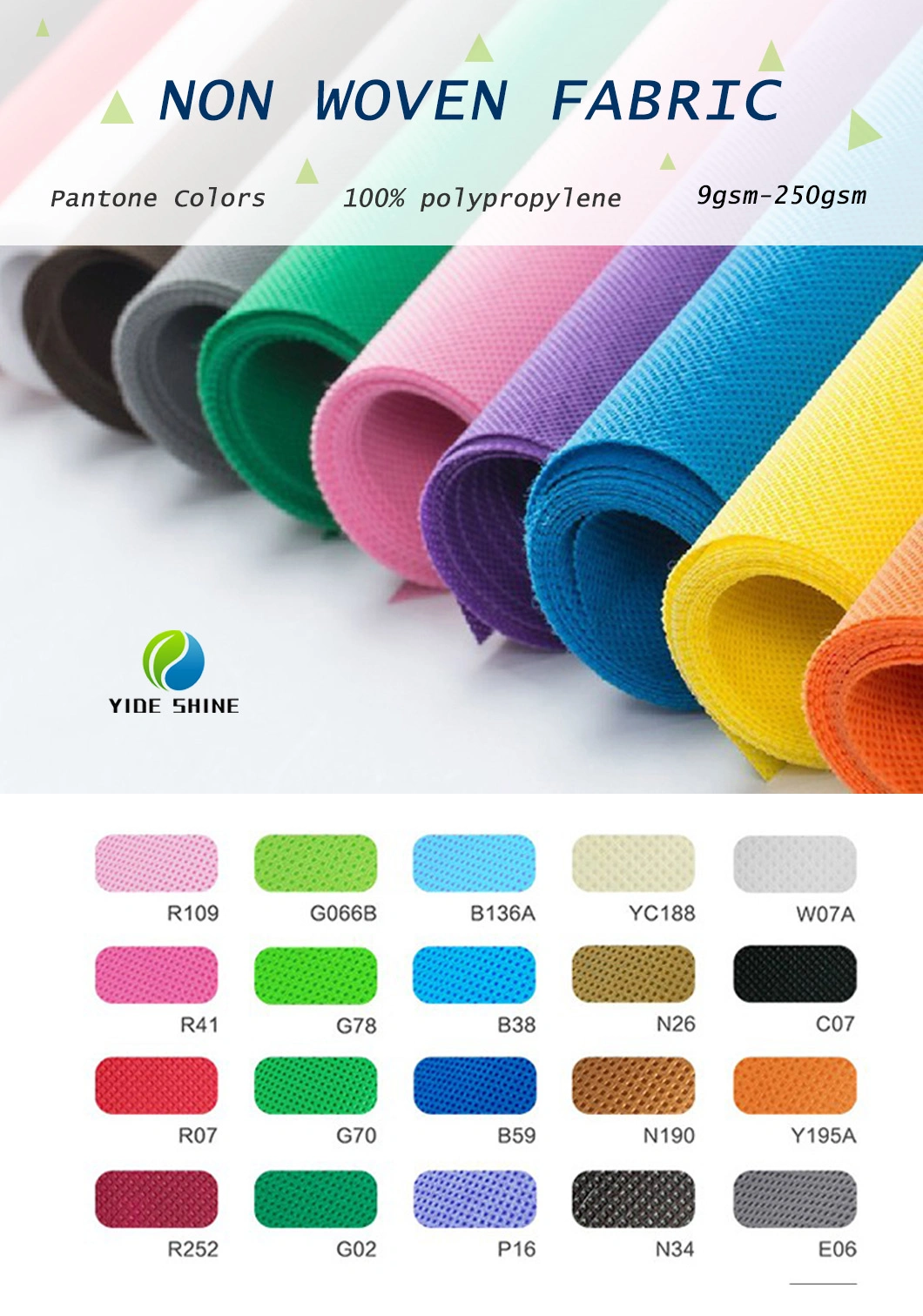 PP Polypropylene Spunbond Nonwoven Fabric TNT Rolls for Packaging Medical Agricultural Industrial & Home Non Woven Fabric