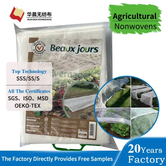 Frost Pflanzenschutz Landwirtschaft Umweltfreundliche Vliesstoffabdeckung 100 % Polypropylen, einfache Rollenverpackung Zhejiang PP Agricultur Vliesstoff mit UV